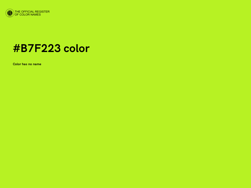 #B7F223 color image