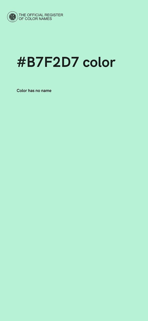 #B7F2D7 color image