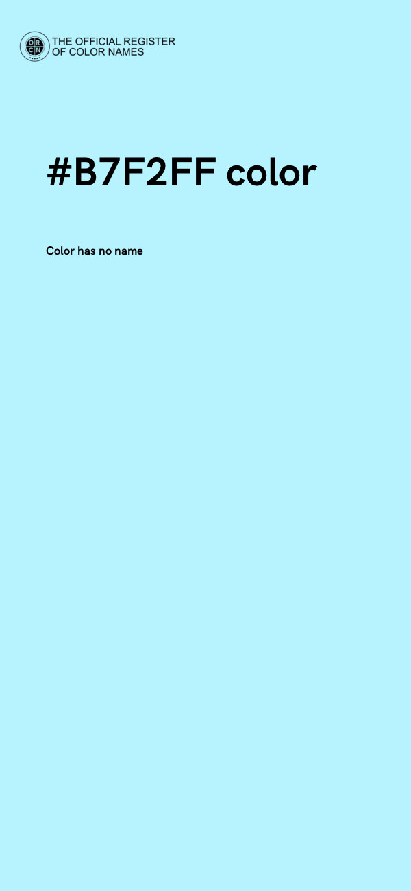 #B7F2FF color image