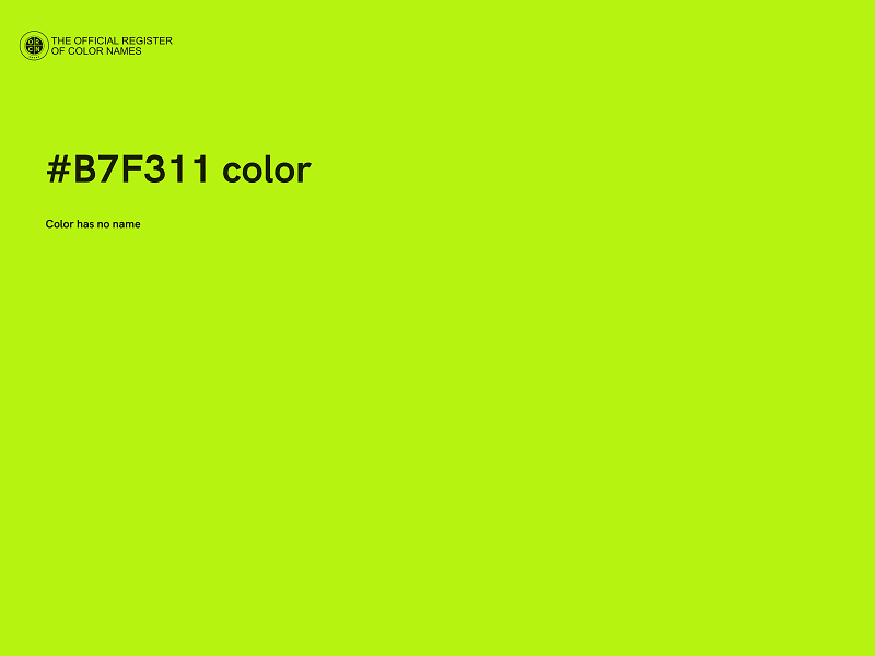 #B7F311 color image
