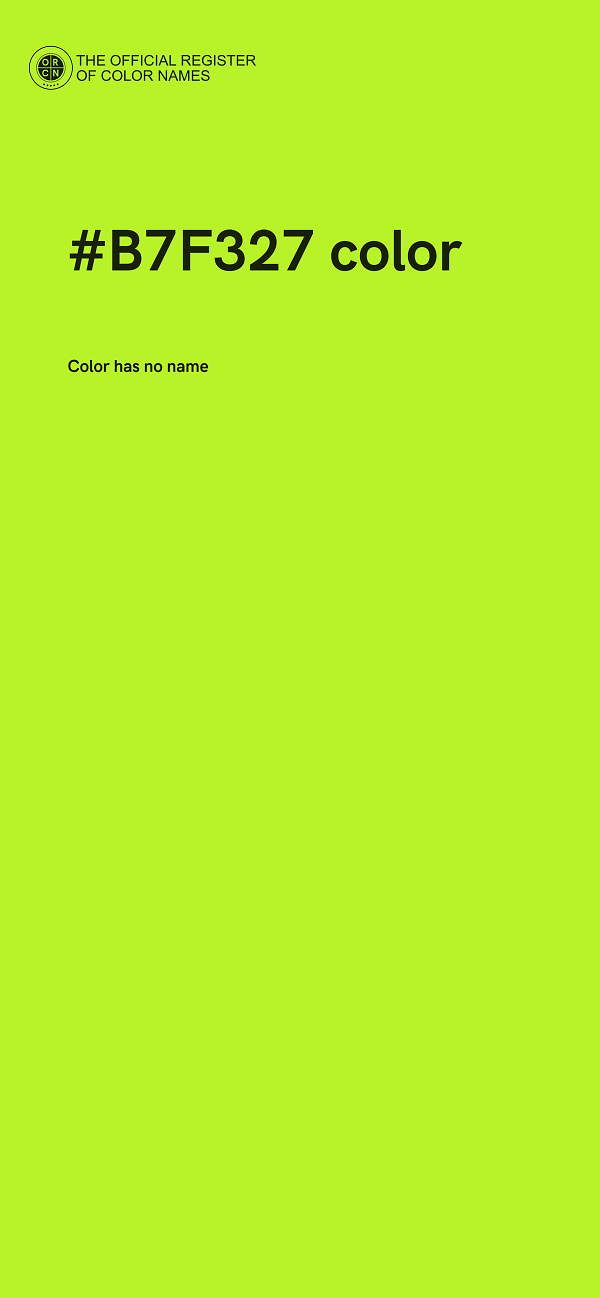 #B7F327 color image