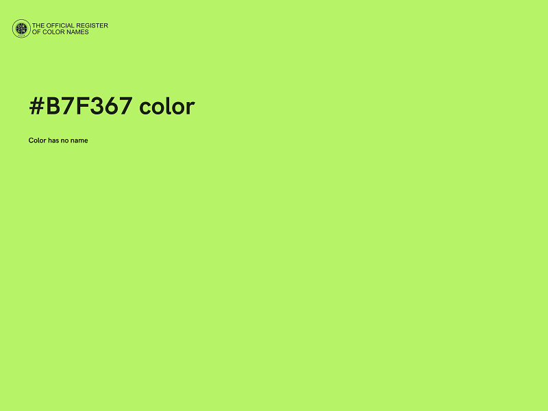 #B7F367 color image
