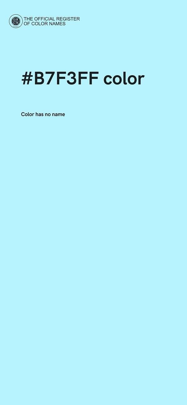 #B7F3FF color image