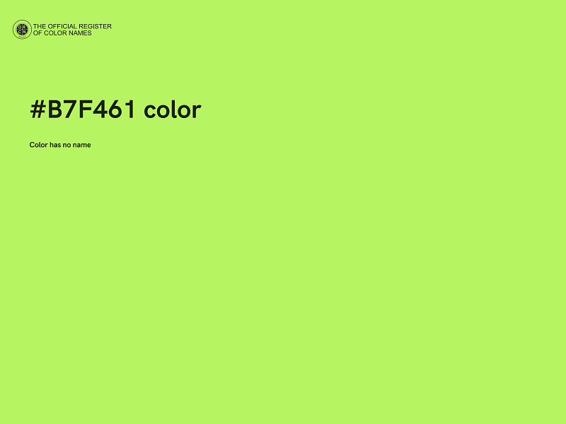 #B7F461 color image