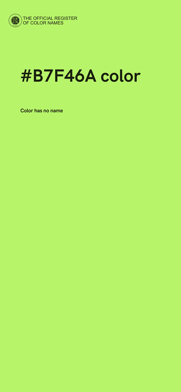 #B7F46A color image