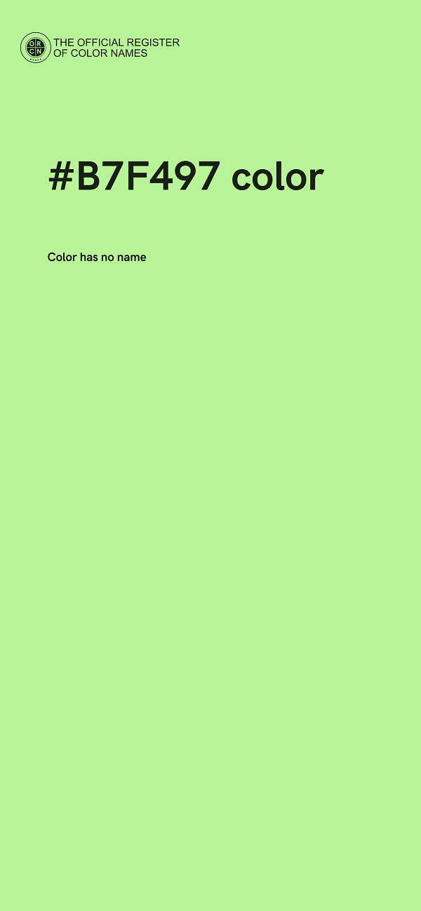 #B7F497 color image