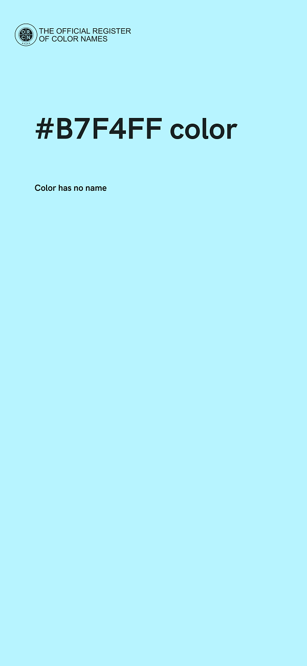 #B7F4FF color image