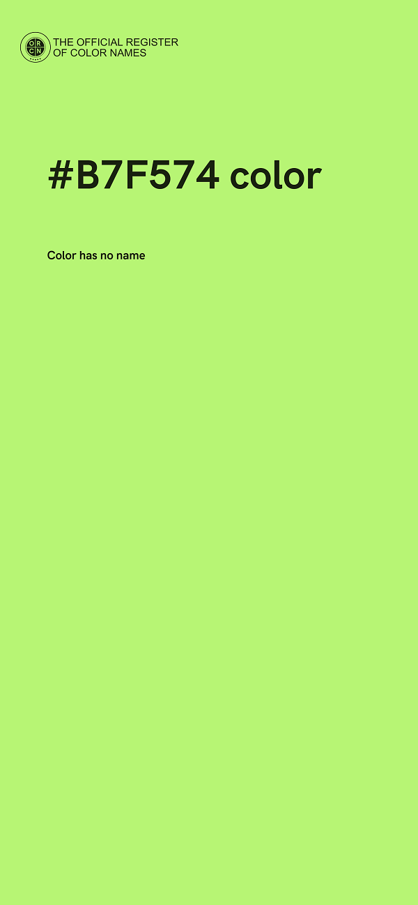 #B7F574 color image