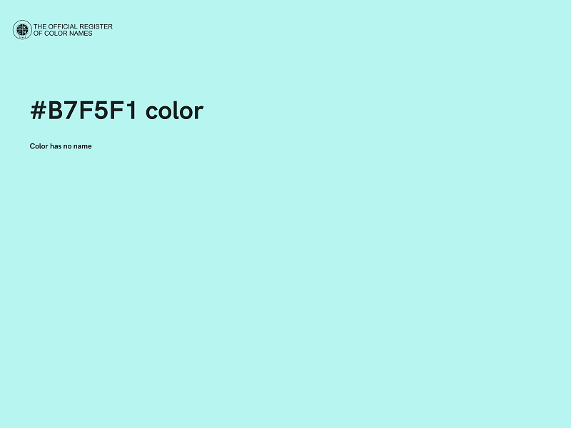 #B7F5F1 color image