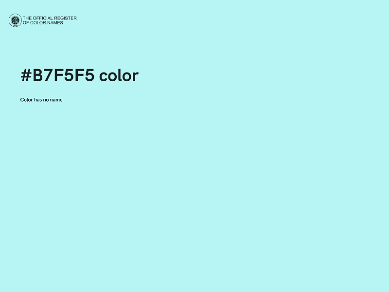 #B7F5F5 color image