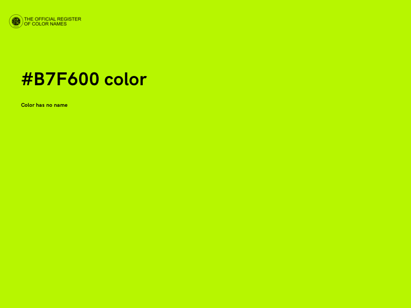 #B7F600 color image