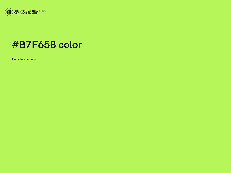 #B7F658 color image