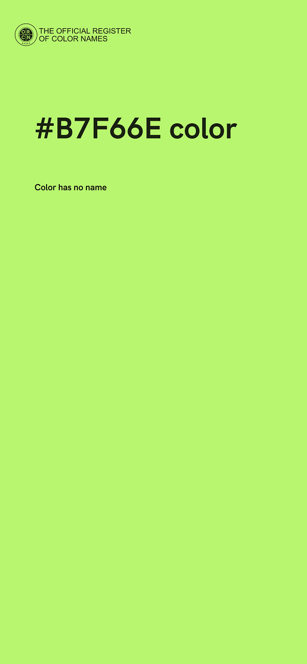 #B7F66E color image