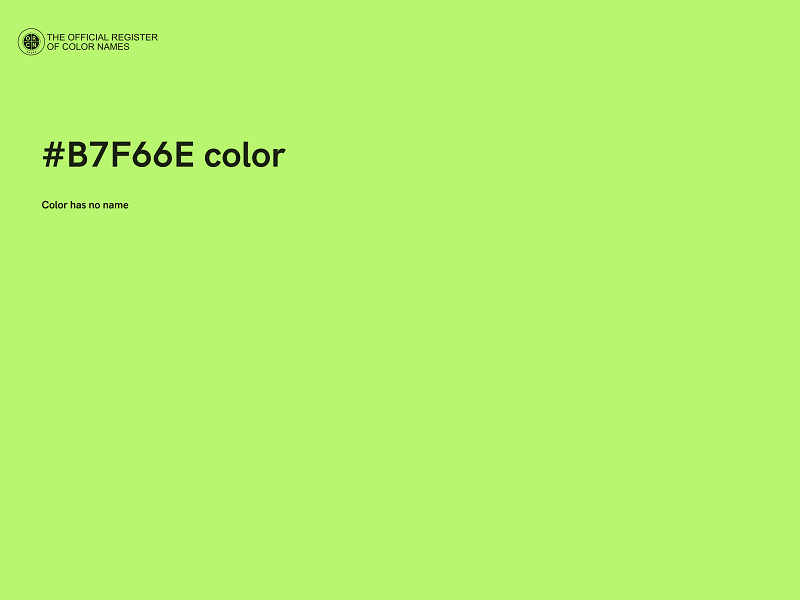 #B7F66E color image