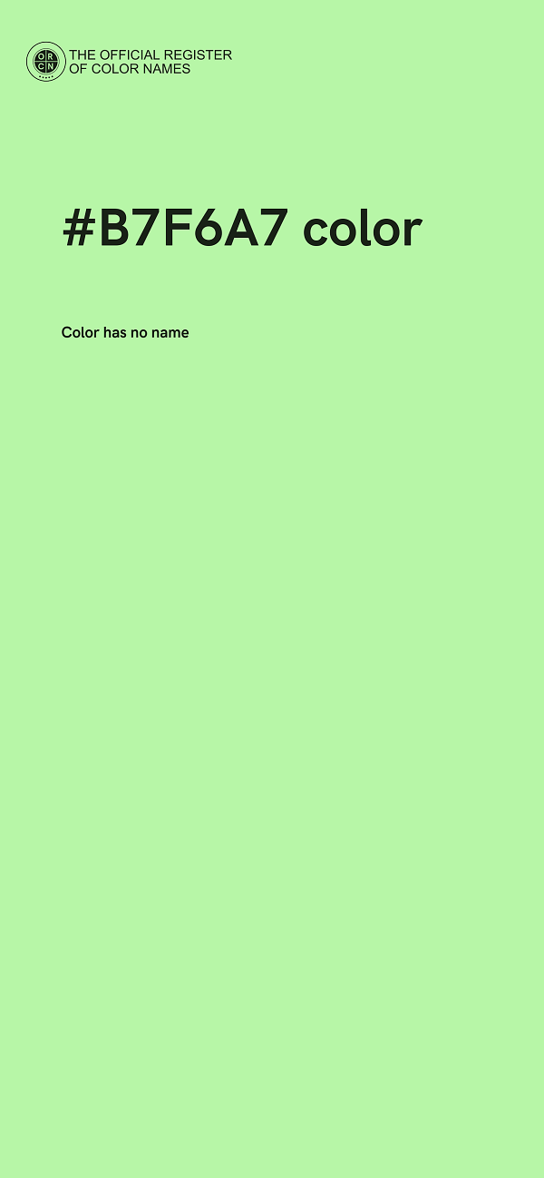#B7F6A7 color image