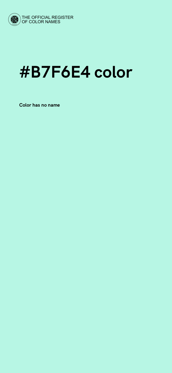 #B7F6E4 color image