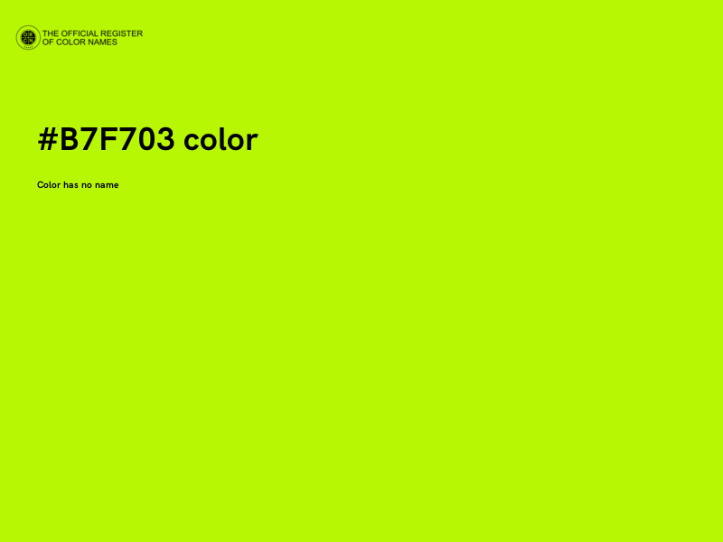 #B7F703 color image