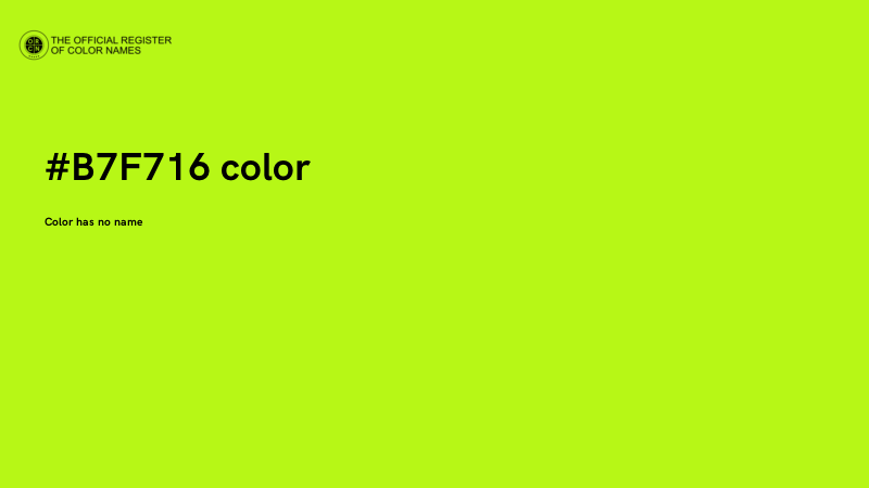 #B7F716 color image
