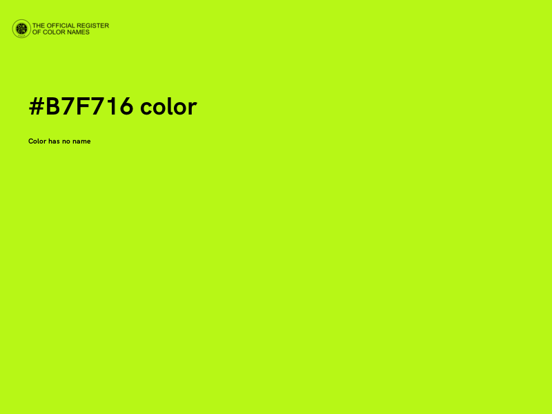 #B7F716 color image