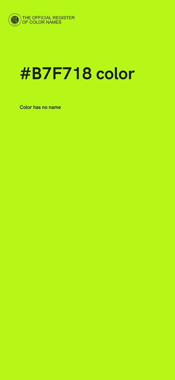 #B7F718 color image
