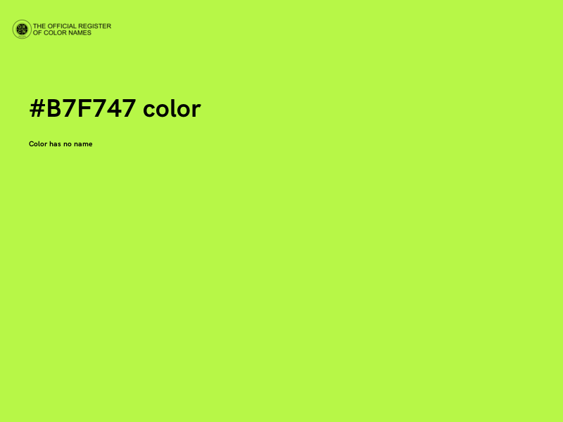 #B7F747 color image