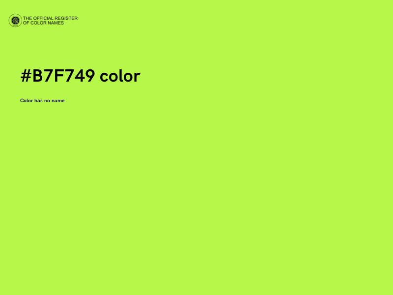 #B7F749 color image