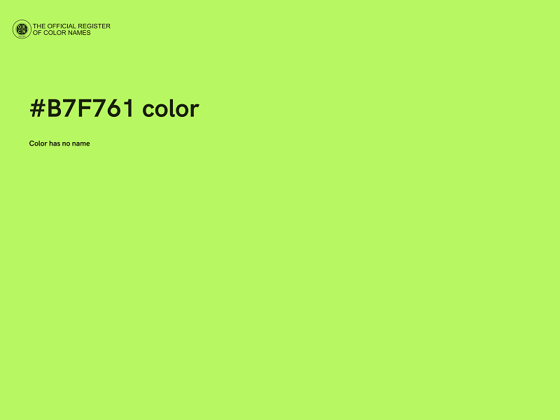 #B7F761 color image