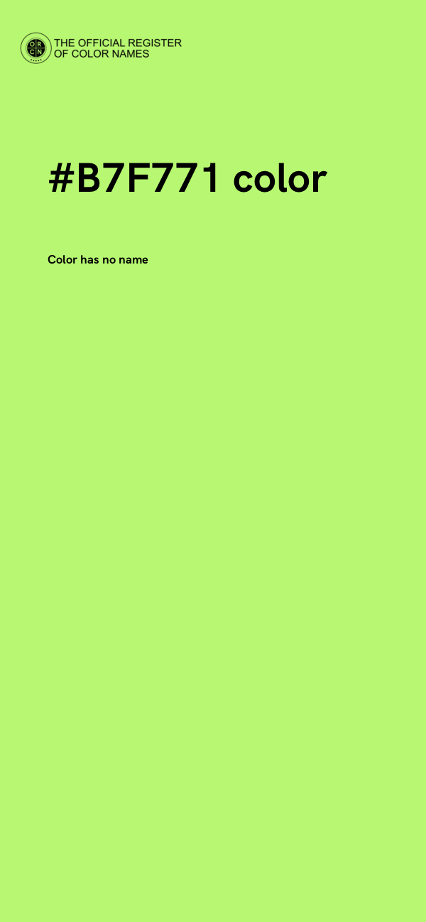 #B7F771 color image