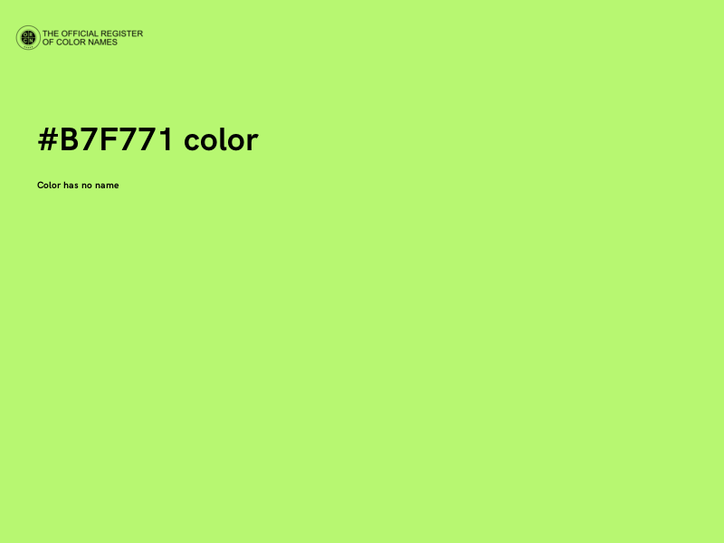 #B7F771 color image