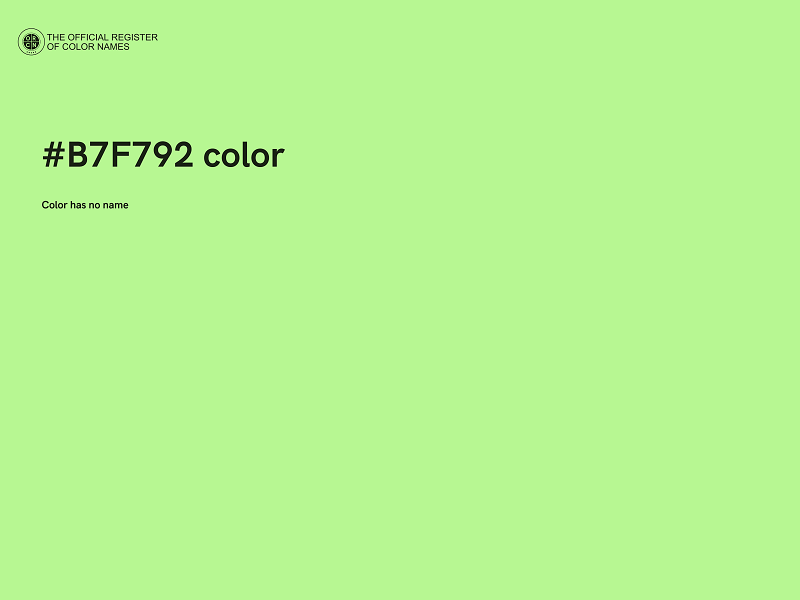 #B7F792 color image