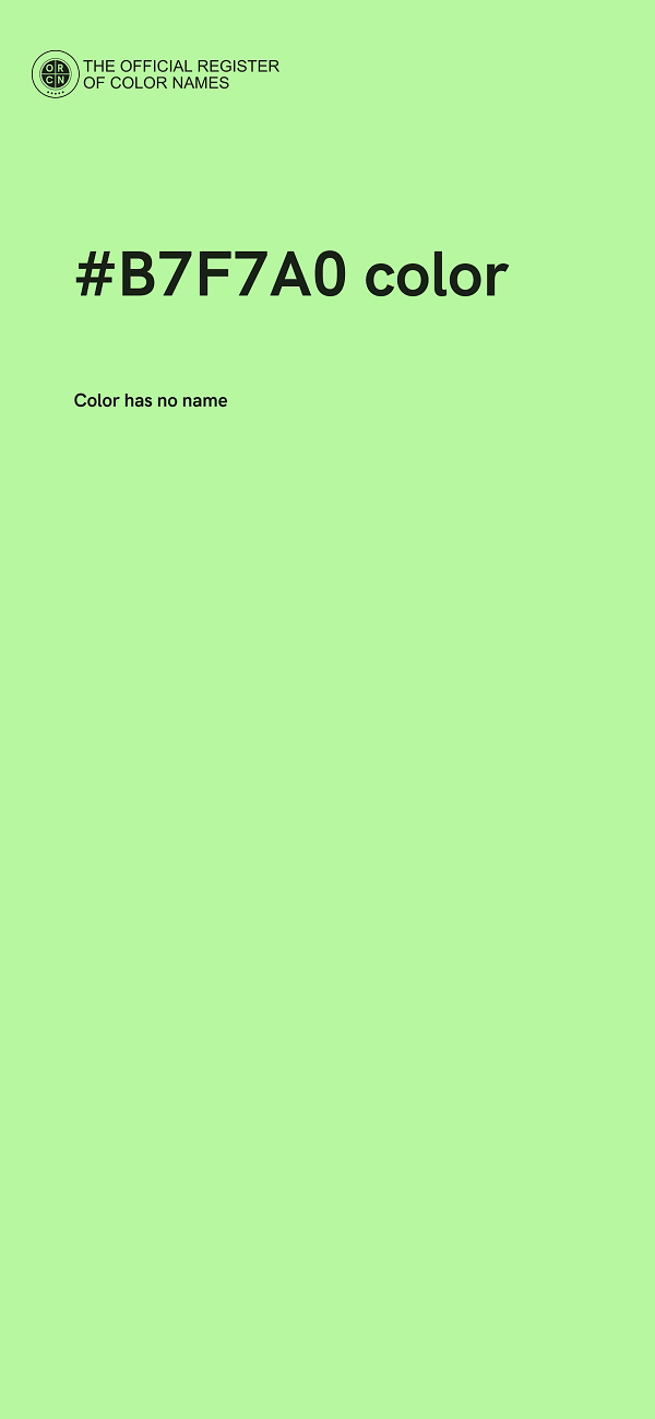 #B7F7A0 color image