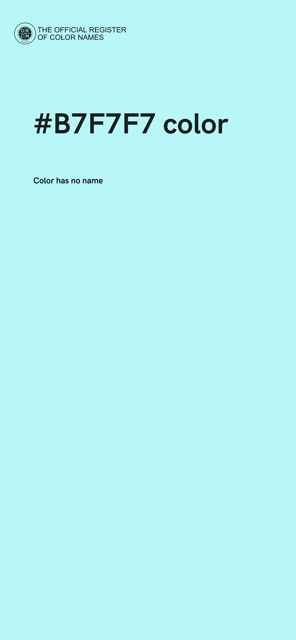 #B7F7F7 color image