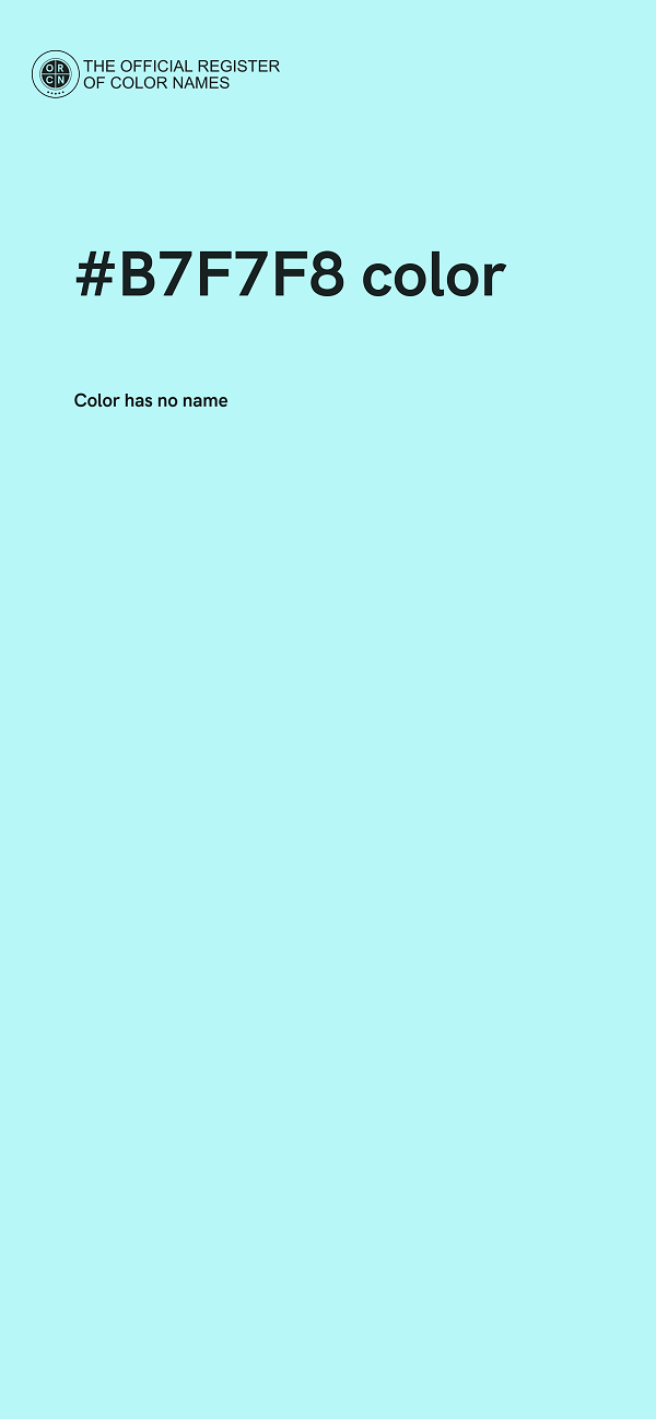 #B7F7F8 color image
