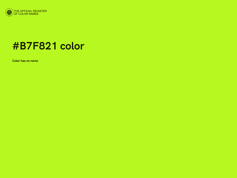 #B7F821 color image