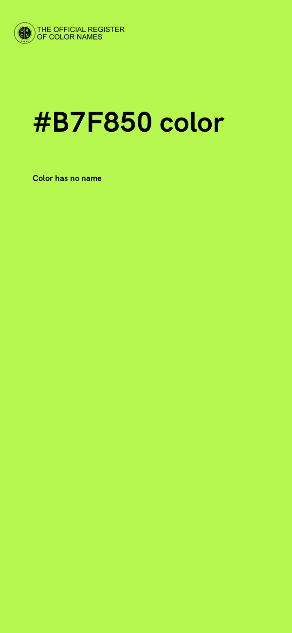 #B7F850 color image