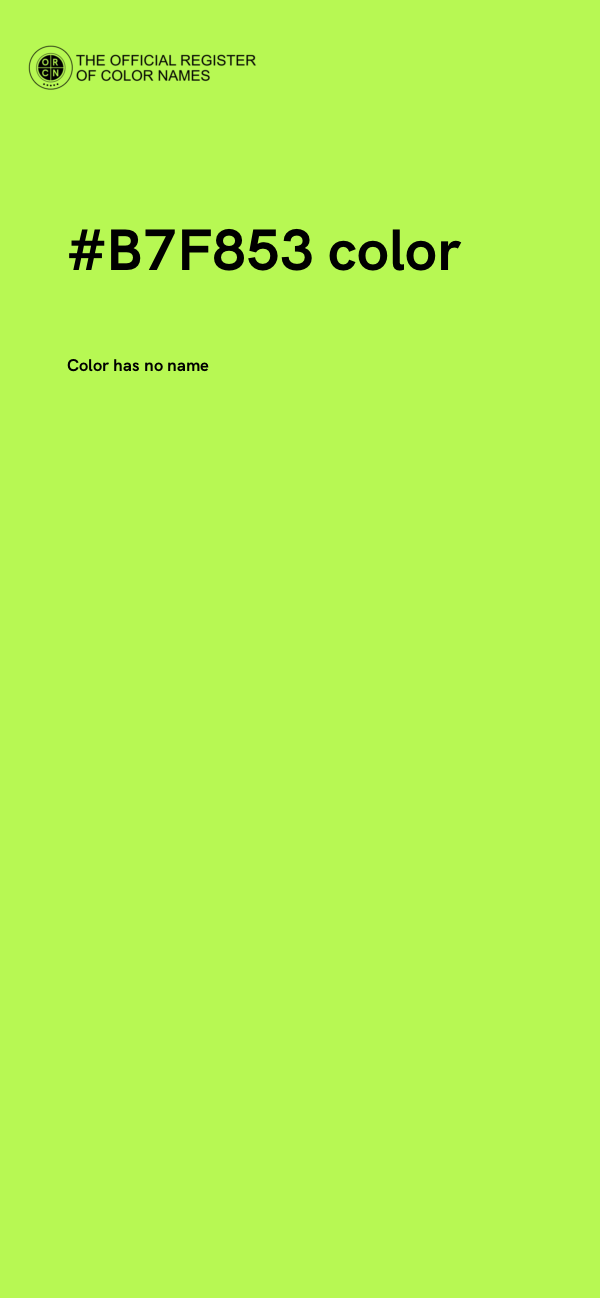 #B7F853 color image