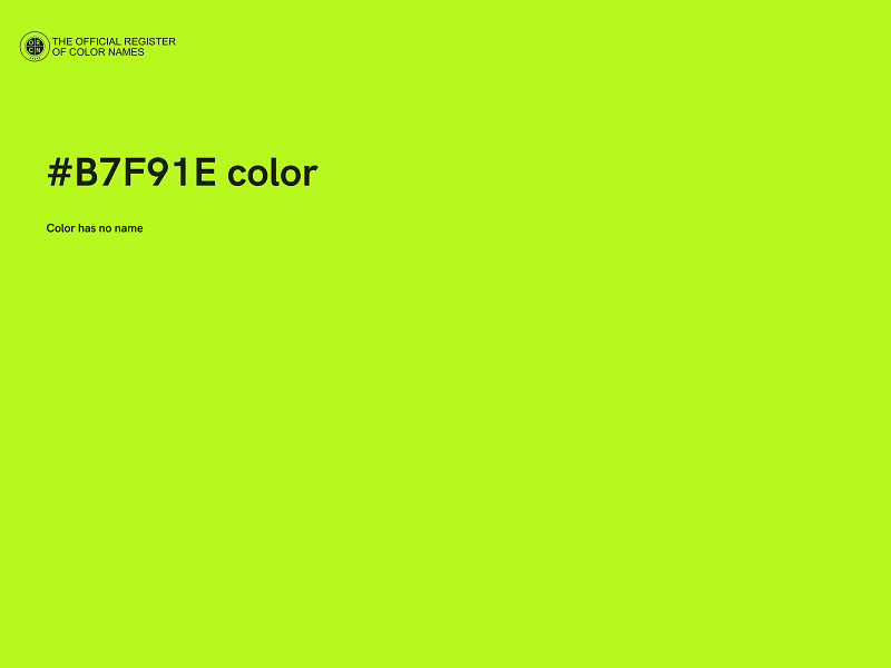 #B7F91E color image