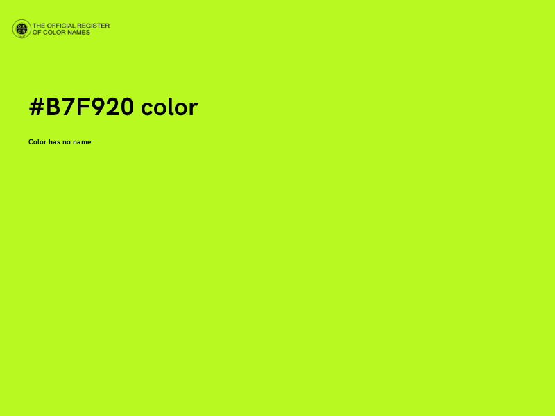 #B7F920 color image