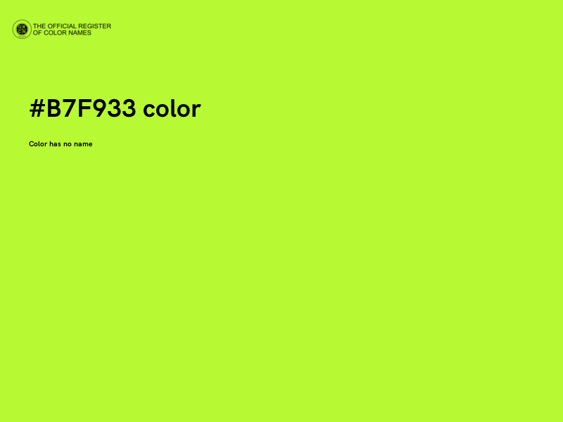 #B7F933 color image