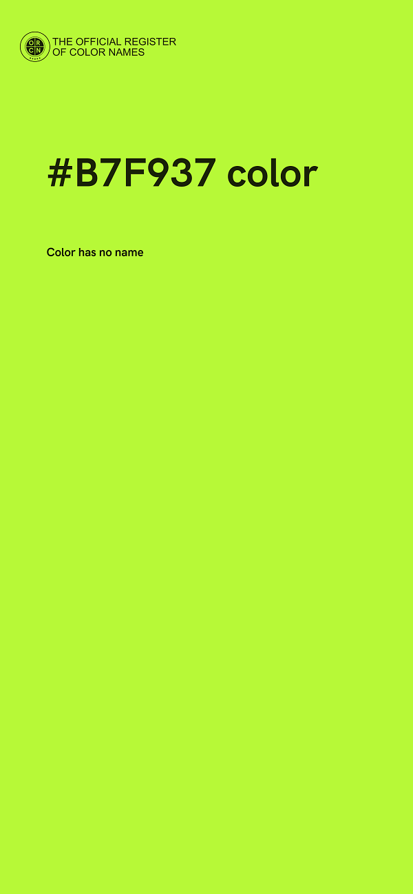 #B7F937 color image