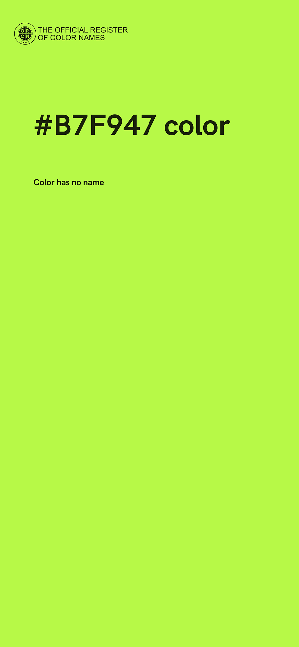 #B7F947 color image