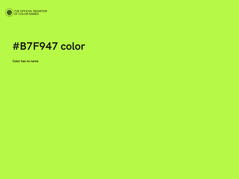 #B7F947 color image