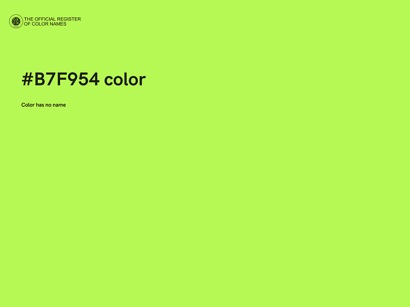 #B7F954 color image