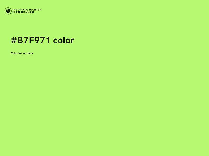 #B7F971 color image