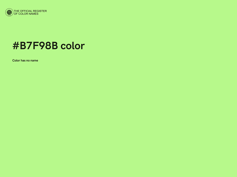 #B7F98B color image