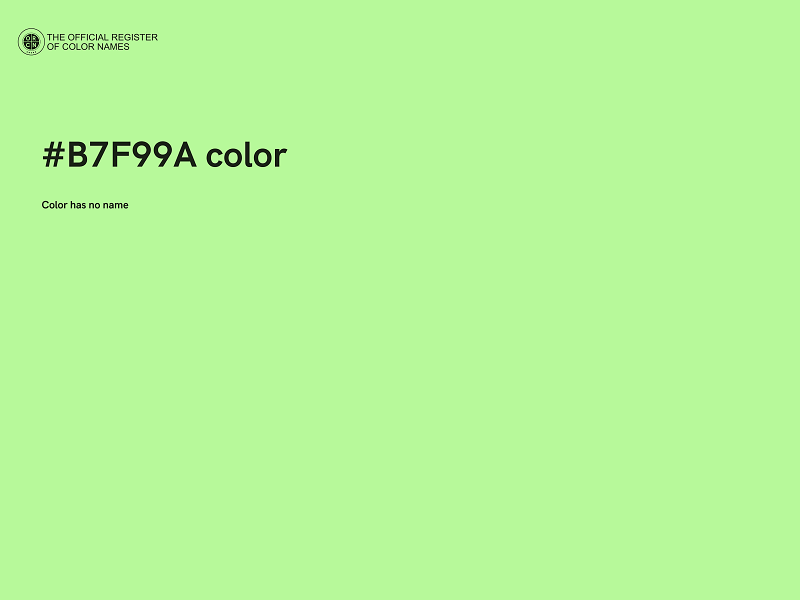 #B7F99A color image