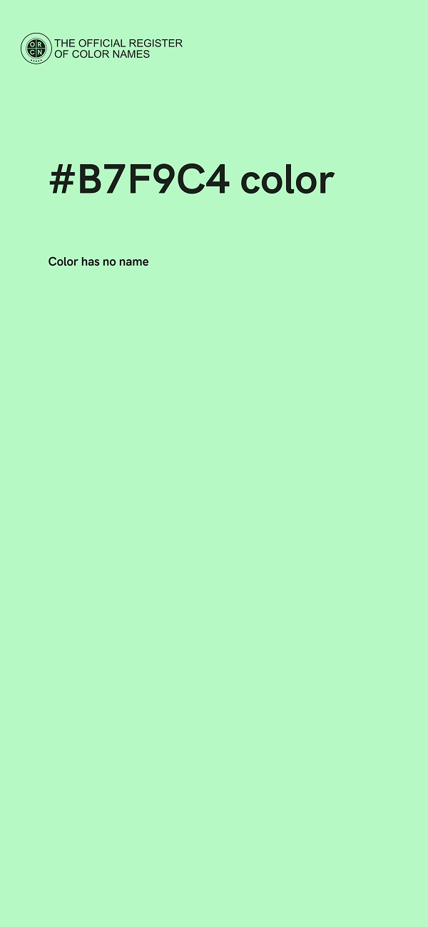 #B7F9C4 color image