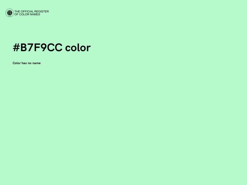 #B7F9CC color image