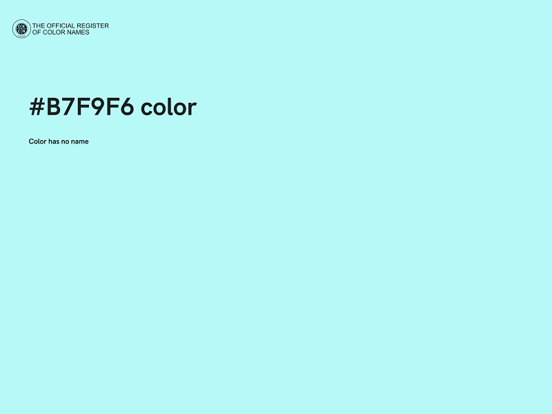 #B7F9F6 color image