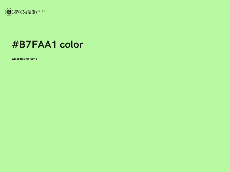 #B7FAA1 color image